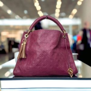 LOUIS VUITTON Artsy MM Empreinte Aurore Burgundy Hobo Tote