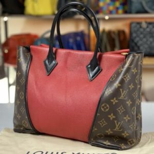 LOUIS VUITTON W Monogram PM Cherry Leather Tote Handbag