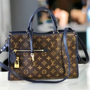 LOUIS VUITTON Popincourt PM Authentic Shoulder Satchel Bag Blue