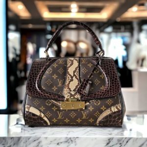 LOUIS VUITTON Exotic Alligator Snakeskin Handbag Premium Satchel Handbag $16K