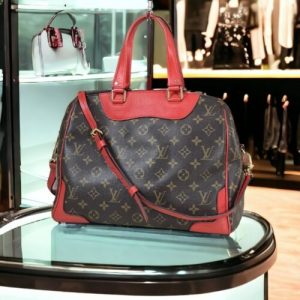 LOUIS VUITTON Monogram Retiro Monogram Handbag Shoulder Bag RED