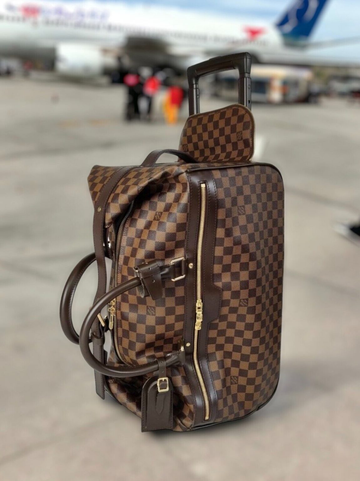 LOUIS VUITTON Rolling Duffle Travel Bag With Handles