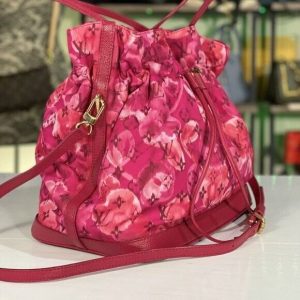 LOUIS VUITTON Noefull Pink Color Nylon Lightweight Tote Shoulder Bag