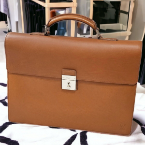 LOUIS VUITTON Nomade Leather Briefcase Attache Mens Bag