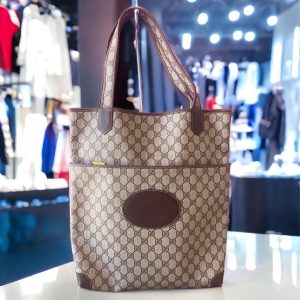 GUCCI Authentic Shoulder Tote Bag GG