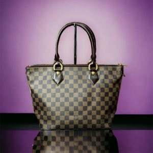 LOUIS VUITTON Damier Saleya PM Tote Satchel Monogram Handbag