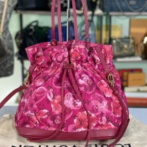 LOUIS VUITTON Noefull Tote Shoulder Handbag Pink Floral
