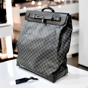 LOUIS VUITTON Steamer Damier Suitcase Travel Luggage Tote LV Mens Black