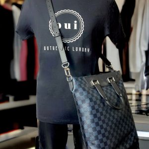 LOUIS VUITTON Work LV Cobalt Damier Tote Portfolio Briefcase Shoulder Laptop Bag