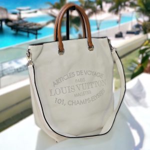 LOUIS VUITTON Minimalist Leather Tote Articles De Voyage