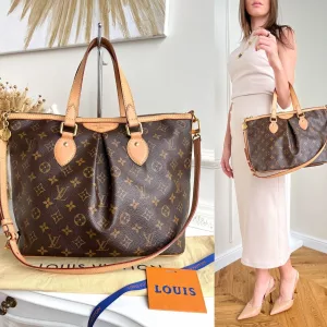 LOUIS VUITTON Authentic Palermo PM Monogram Tote Shoulder Handbag SR0160