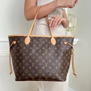 LOUIS VUITTON Authentic Neverfull MM Monogram Tote Shoulder Bag SR2174