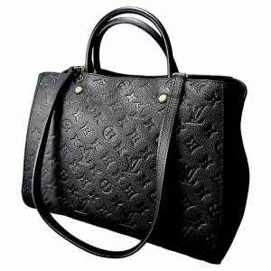 LOUIS VUITTON Montaigne GM Empreinte Black Shoulder Leather Bag Satchel LV