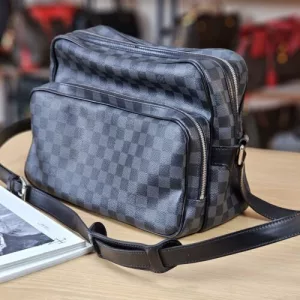 LOUIS VUITTON 12" Reporter Crossbody Messenger Shoulder Bag Damier Graphite