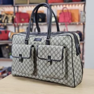 GUCCI Italy 20" Authentic GG Guccissima Large Travel Duffle Carry On Bag