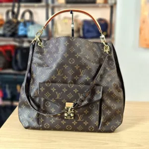 LOUIS VUITTON Metis Hobo Handbag Monogram Shoulder Strap LV Large Tote +Dust Bag  | eBay