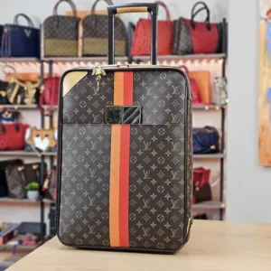 LOUIS VUITTON Rolling Duffle Suitcase Carry On Travel Luggage Bag Customized