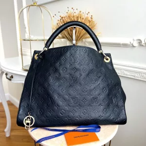 LOUIS VUITTON Artsy Empreinte Monogram Dark Blue Leather Shoulder Bag
