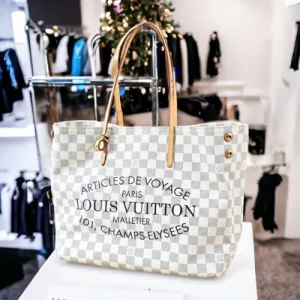 Louis Vuitton Damier Azur  Articles De Voyage Cabas Neverfull Tote MM Bag