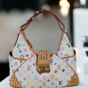 LOUIS VUITTON MULTICOLOR White Murakami LV Chrissie Hobo Shoulder Bag ARTSY