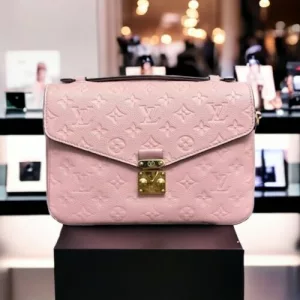 LOUIS VUITTON Metis Crossbody Pochette Monogram Empreinte Leather Handbag Pink