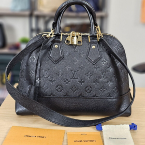LOUIS VUITTON Auth Neo Alma Empreinte PM Leather Satchel Shoulder Bag Strap Lock
