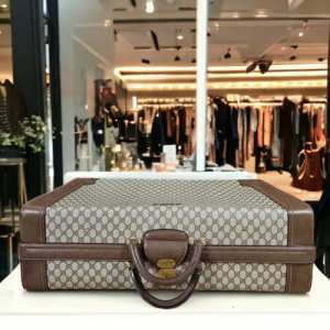 GUCCI Rare Museum Vintage XL GG Suitcase Trunk Case Luggage Bag Mens Heritage