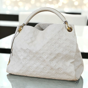 LOUIS VUITTON Neige Artsy Ivory Bag Tote Leather Monogram Empreinte +Dust Bag LV