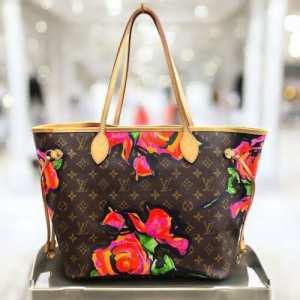 LOUIS VUITTON NEVERFULL MM Stephen Sprouse Roses Tote Handbag Shoulder Bag