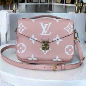LOUIS VUITTON Metis Pochette Pink Monogram Empreinte Leather +Box & Dust Bag A+