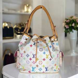 LOUIS VUITTON MURAKAMI Multicolor Petit Noe Bucket Bag Shoulder Bag LV Murakami