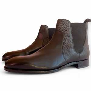 LOUIS VUITTON Wall Street Chelsea Epi Leather Black Boots Shoe Mens UK 11 US 12