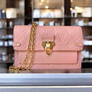 NEW LOUIS VUITTON Empreinte Vavin Chain Wallet Rose Poudre Pink Shoulder Bag LV