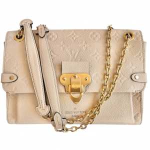 LOUIS VUITTON Empreinte Vavin Neige LV Cream Chain Shoulder Leather +Dust Bag