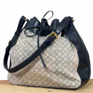 Louis Vuitton Encre Monogram Idylle Canvas Noe PM Bag Shoulder Denim +Dust Bag