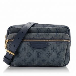 LOUIS VUITTON Belt Bag Virgil Abloh Blue Monogram Denim Belt Bag Waist Pouch LV