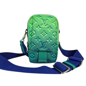 LOUIS VUITTON Taurillon Monogram Illusion Double Phone Bag Pouch Messenger Rare