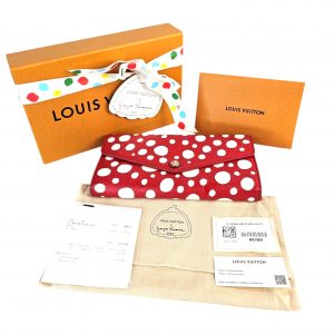 LOUIS VUITTON Sarah Wallet NM Yayoi Kusama Polka Dots Taurillon Leather