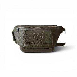GUCCI GG Jumbo Embossed Leather Bumbag Waist Bag Combat Green EUC