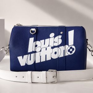 LOUIS VUITTON Blue City Keepal Leather Shoulder Bag